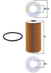 FILTRU ULEI KNECHT OX 441D - Compatibil cu NISSAN, OPEL, RENAULT, VAUXHALL
