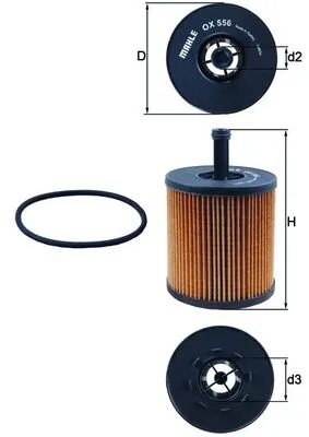 FILTRU ULEI MAHLE OX 556D - Compatibil cu VW