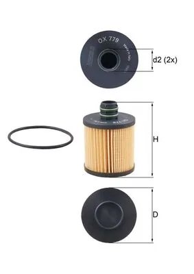 FILTRU ULEI KNECHT OX 779D - Compatibil cu ALFA ROMEO, FIAT, JEEP, LANCIA, OPEL, SUZUKI, VAUXHALL