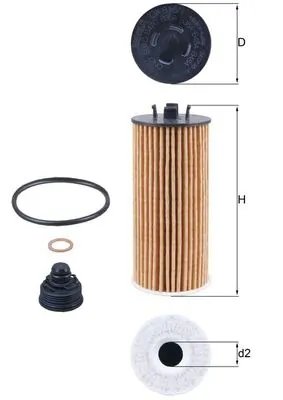 FILTRU ULEI MAHLE OX 815/1D - Compatibil cu BMW, BMW (BRILLIANCE), MINI