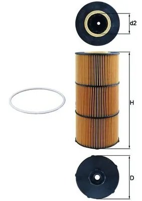 FILTRU ULEI KNECHT OX 832D - Compatibil cu MERCEDES-BENZ, SETRA, SISU