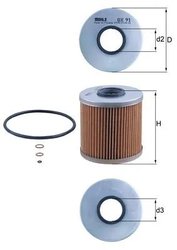 FILTRU ULEI KNECHT OX 91D - Compatibil cu BERTONE, BMW