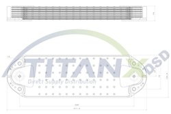 RADIATOR ULEI / TERMOFLOT TITANX OX129004 - Compatibil cu VOLVO