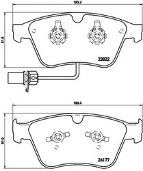Set placute frana Brembo P 05 003