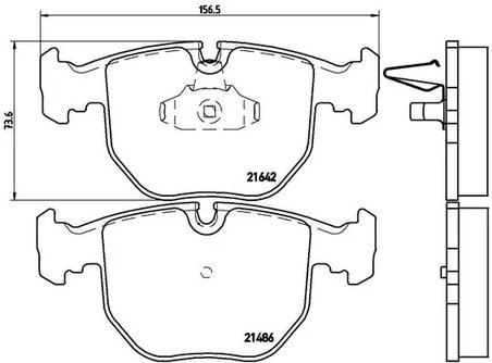 SET PLACUTE FRANA BREMBO P 06 021 - Compatibil cu ALPINA, BMW