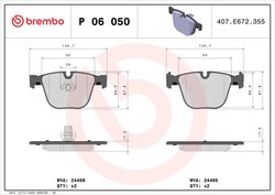Set placute frana Brembo P 06 050