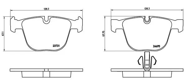 Set placute frana Brembo P 06 053