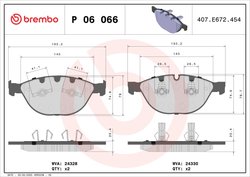 Set placute frana Brembo P 06 066