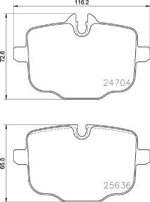 Set placute frana Brembo P 06 101