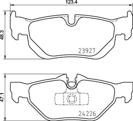 SET PLACUTE FRANA BREMBO P 06 105 - Compatibil cu BMW, BMW (BRILLIANCE)