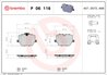 Set placute frana Brembo P 06 116