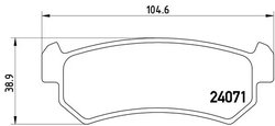 Set placute frana Brembo P 10 001