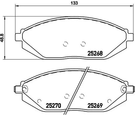 Set placute frana Brembo P 10 054