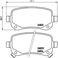 Set placute frana Brembo P 11 021