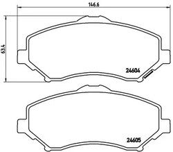 Set placute frana Brembo P 11 025