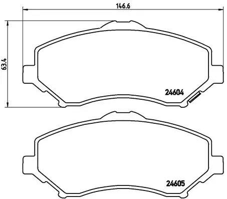 Set placute frana Brembo P 11 025