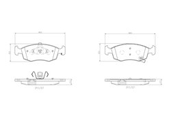 SET PLACUTE FRANA BREMBO P 11 031 - Compatibil cu CHRYSLER, FIAT, LANCIA