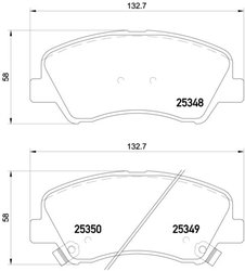 Set placute frana Brembo P 18 025