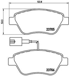SET PLACUTE FRANA BREMBO P 23 085 - Compatibil cu ALFA ROMEO, FIAT, LANCIA