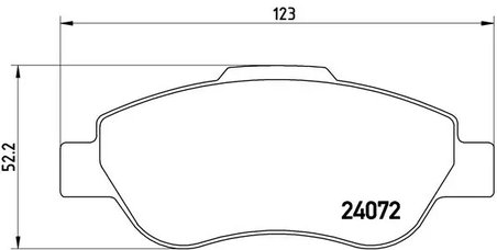 SET PLACUTE FRANA BREMBO P 23 097 - Compatibil cu FIAT