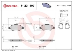 Set placute frana Brembo P 23 107