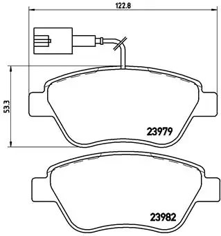 Set placute frana Brembo P 23 108