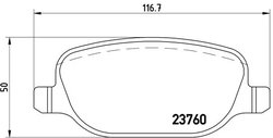 Set placute frana Brembo P 23 109