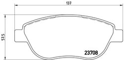 Set placute frana Brembo P 23 119