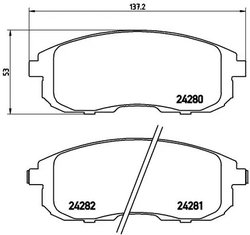Set placute frana Brembo P 23 126