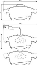 SET PLACUTE FRANA BREMBO P 23 130 - Compatibil cu CHRYSLER, FIAT, LANCIA, OPEL, VAUXHALL