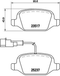 Set placute frana Brembo P 23 131