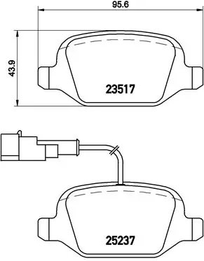 SET PLACUTE FRANA BREMBO P 23 131 - Compatibil cu ALFA ROMEO