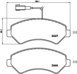 Set placute frana Brembo P 23 136