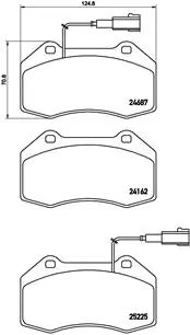 Set placute frana Brembo P 23 139
