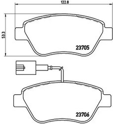 Set placute frana Brembo P 23 141