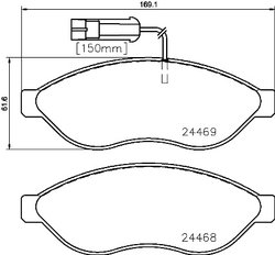 Set placute frana Brembo P 23 143