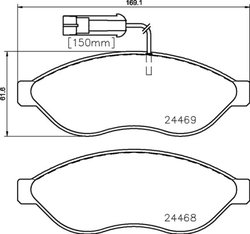 Set placute frana Brembo P 23 144