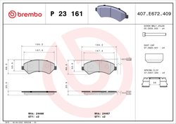 Set placute frana Brembo P 23 161