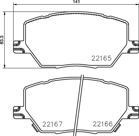SET PLACUTE FRANA BREMBO P 23 164 - Compatibil cu ALFA ROMEO, FIAT, JEEP, JEEP (GAC FCA)