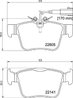 SET PLACUTE FRANA BREMBO P 23 180 - Compatibil cu ALFA ROMEO, MASERATI