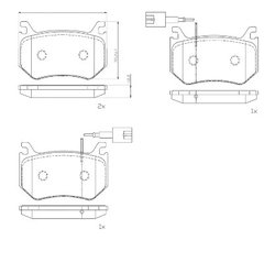 Set placute frana Brembo P 23 184