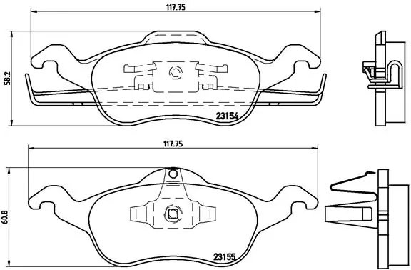 Set placute frana Brembo P 24 046