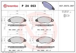 Set placute frana Brembo P 24 053