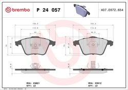 Set placute frana Brembo P 24 057