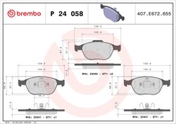 Set placute frana Brembo P 24 058