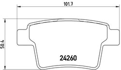 Set placute frana Brembo P 24 063
