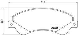 Set placute frana Brembo P 24 065
