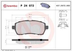 Set placute frana Brembo P 24 072