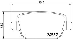 SET PLACUTE FRANA BREMBO P 24 075 - Compatibil cu FORD, FORD (CHANGAN), FORD AUSTRALIA