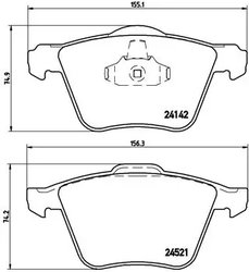 SET PLACUTE FRANA BREMBO P 24 077 - Compatibil cu FORD, FORD AUSTRALIA, VOLVO, VOLVO (CHANGAN), VOLVO ASIA